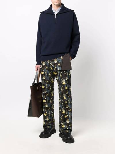 Kiko Kostadinov Harkman panelled straight-leg trousers outlook