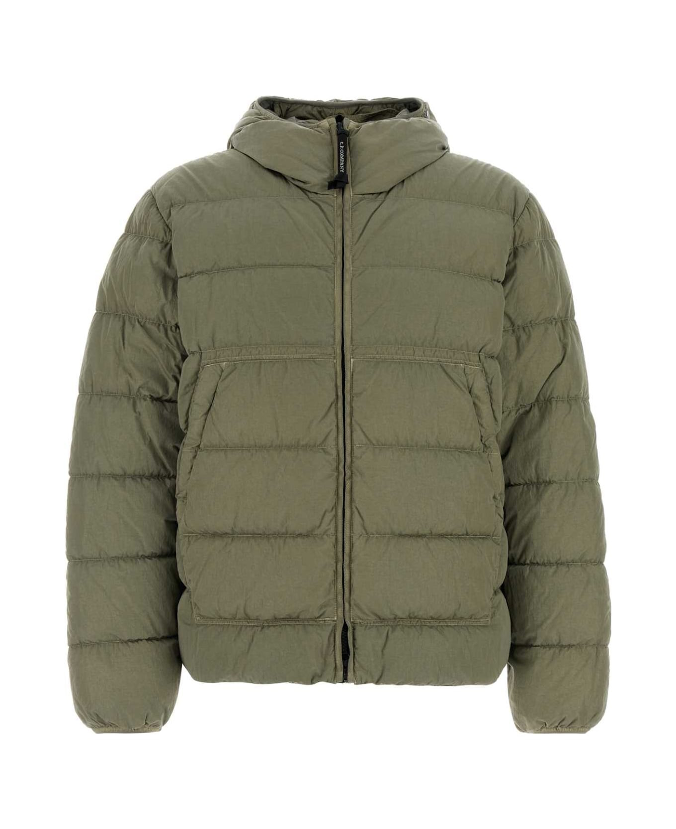 Sage Green Nylon Down Jacket - 1