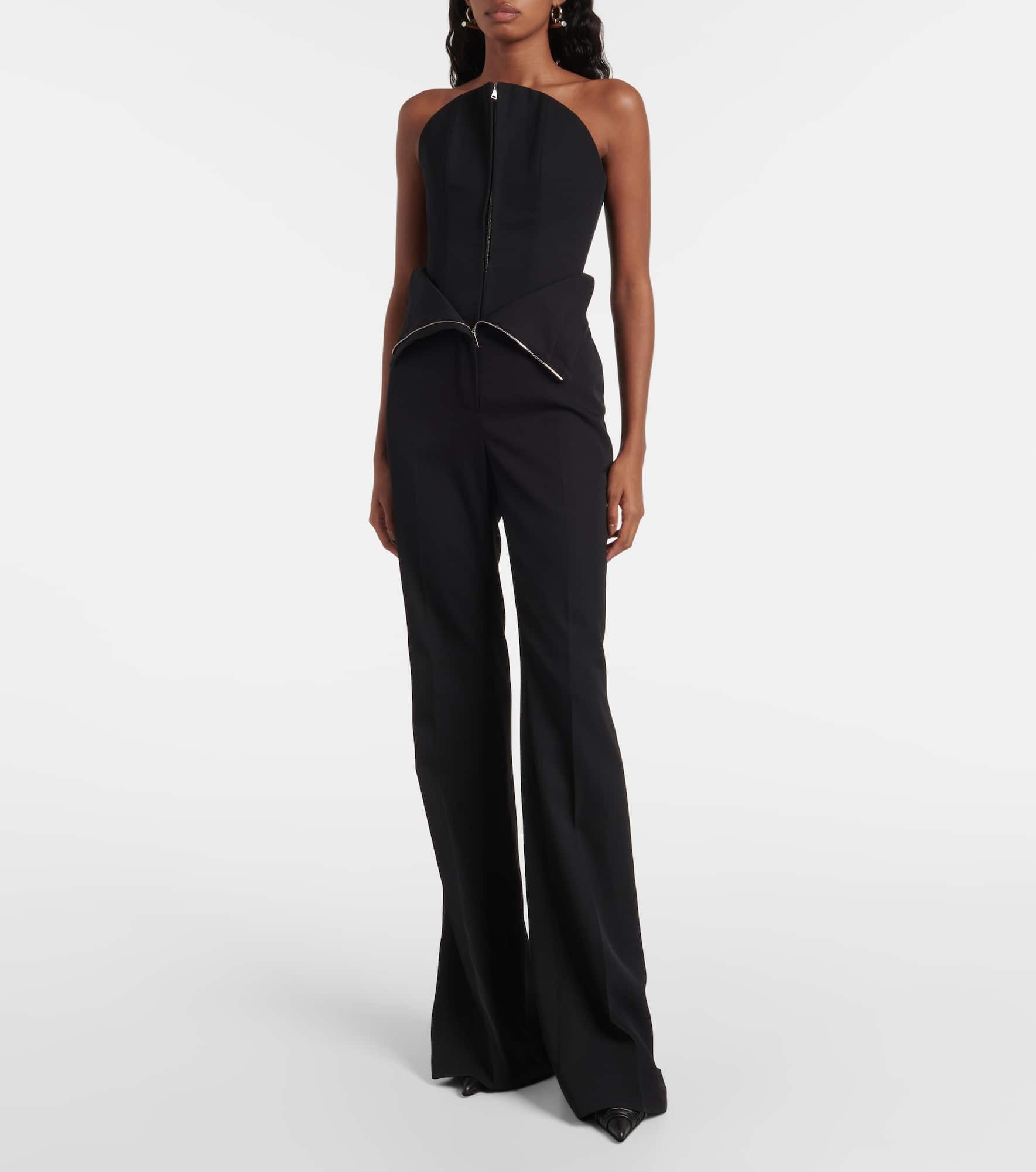 High-rise wool flared pants - 2