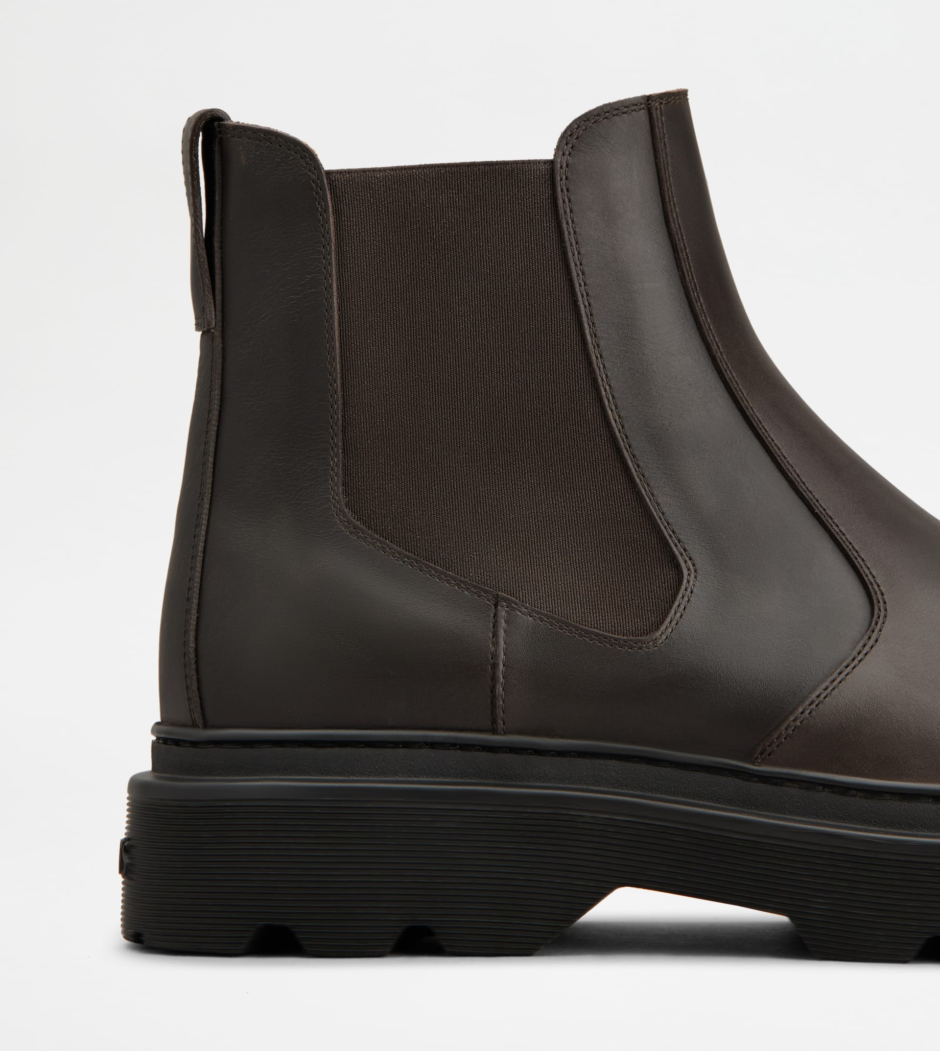 ANKLE BOOTS IN LEATHER - BROWN - 5