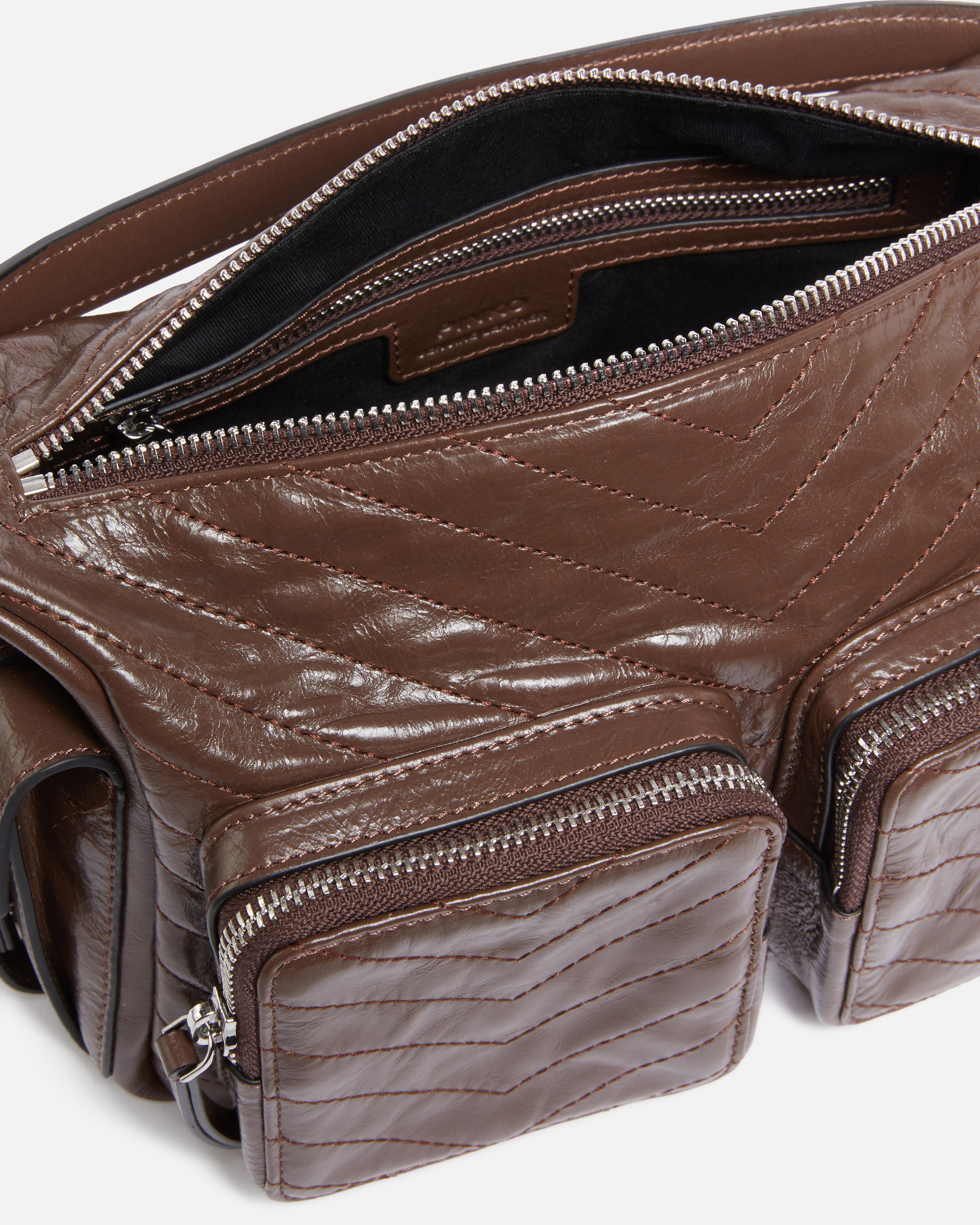 MEDIUM LEATHER CARGO BAG WITH POCKETS - 4