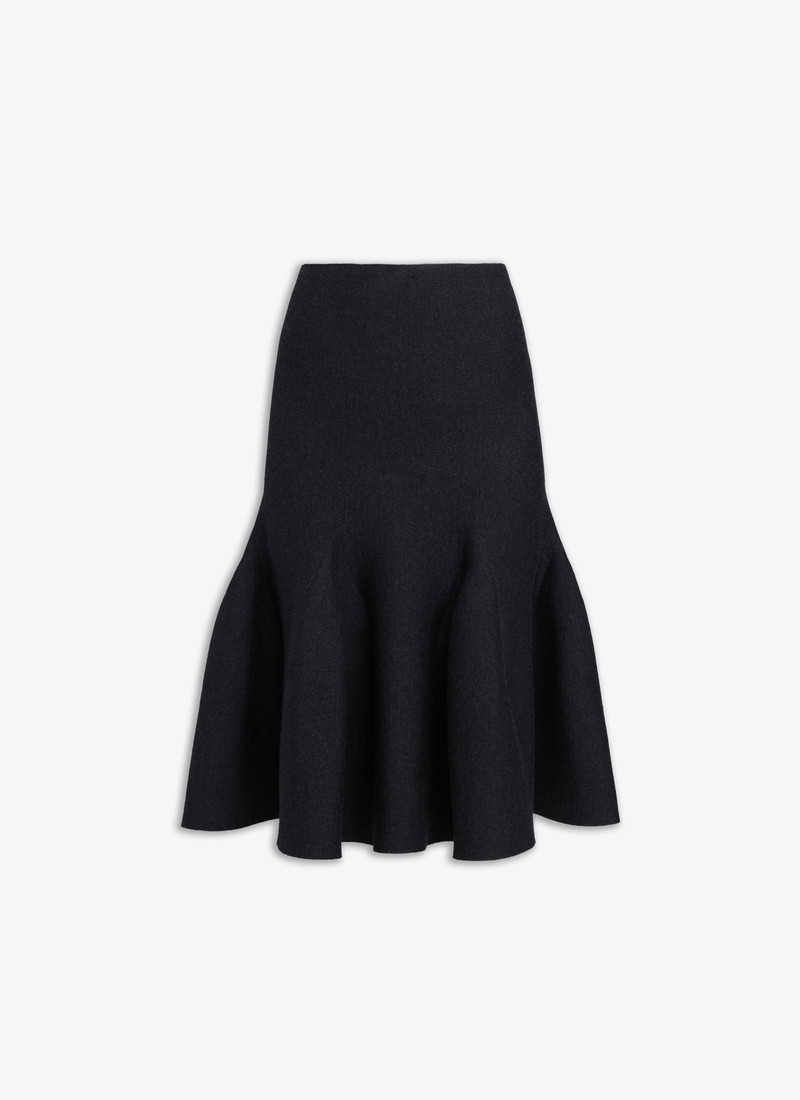 MIDI SKIRT IN SCULPTURAL GODET KNIT - 1
