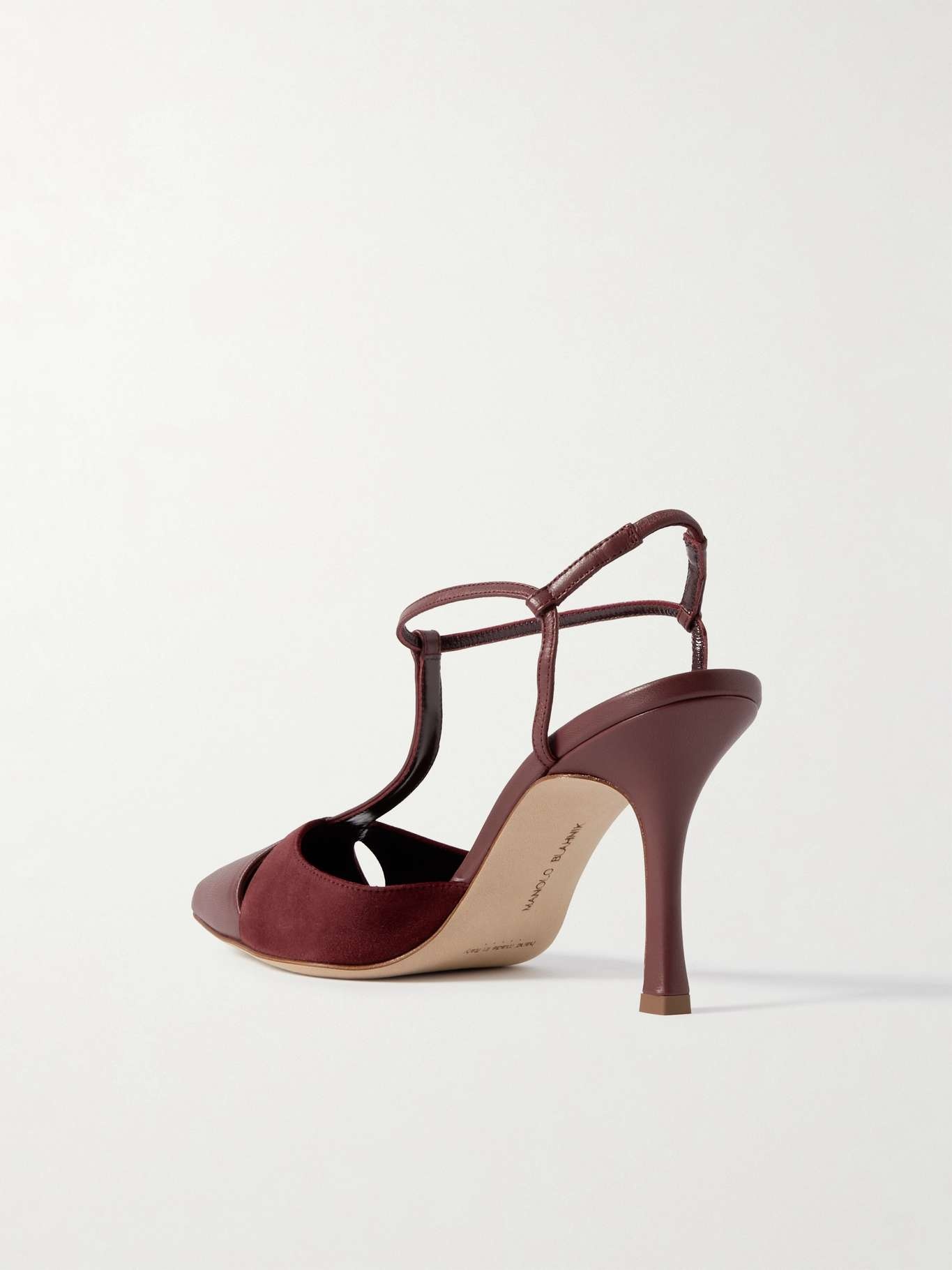 Turgimodhi 90 cutout leather and suede pumps - 3