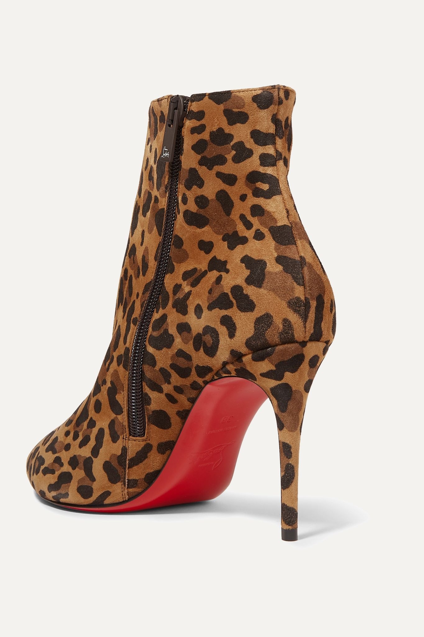 Eloise 85 leopard-print suede ankle boots - 4