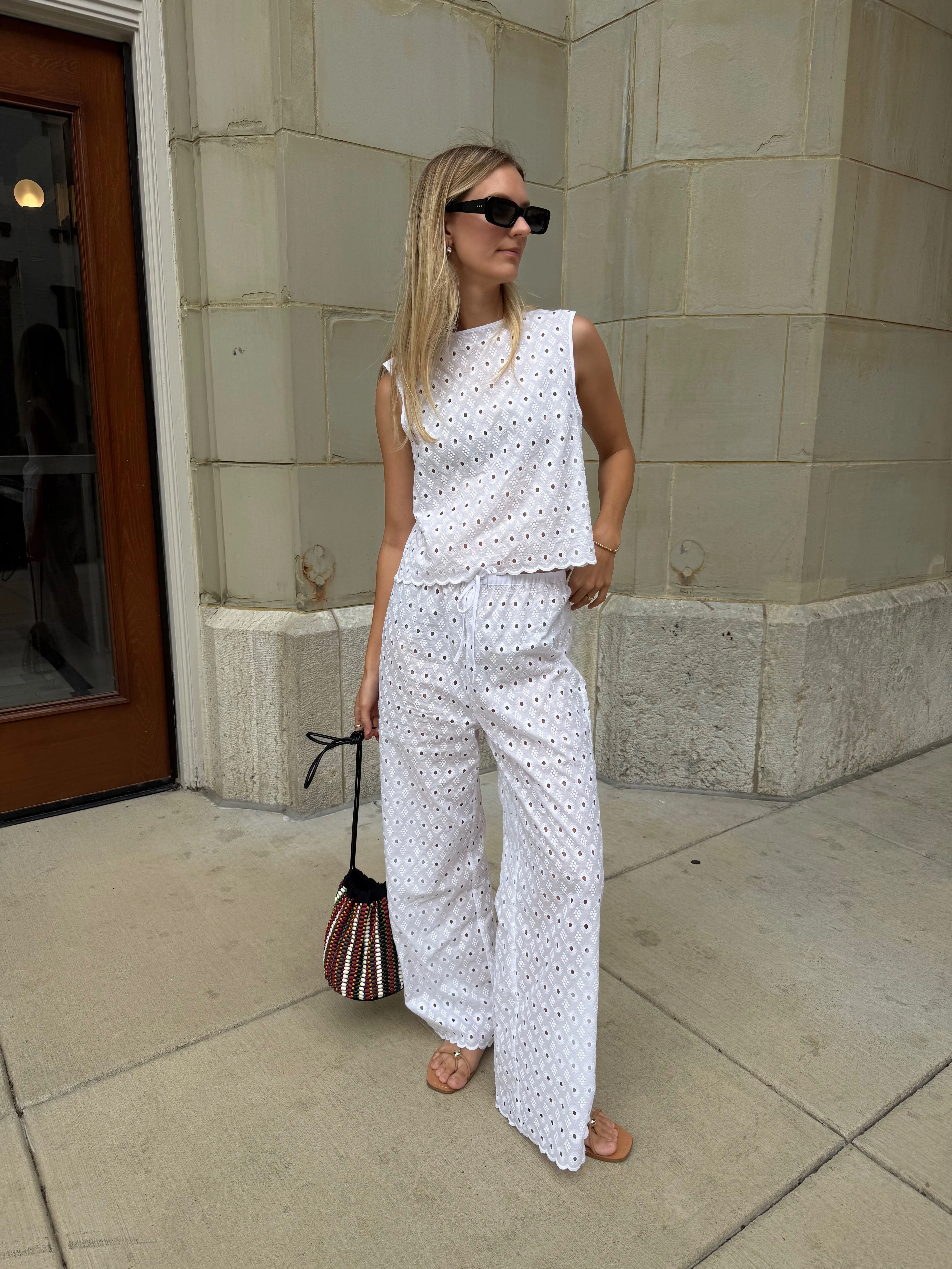 The Miro Top - White Diamond Eyelet - 1
