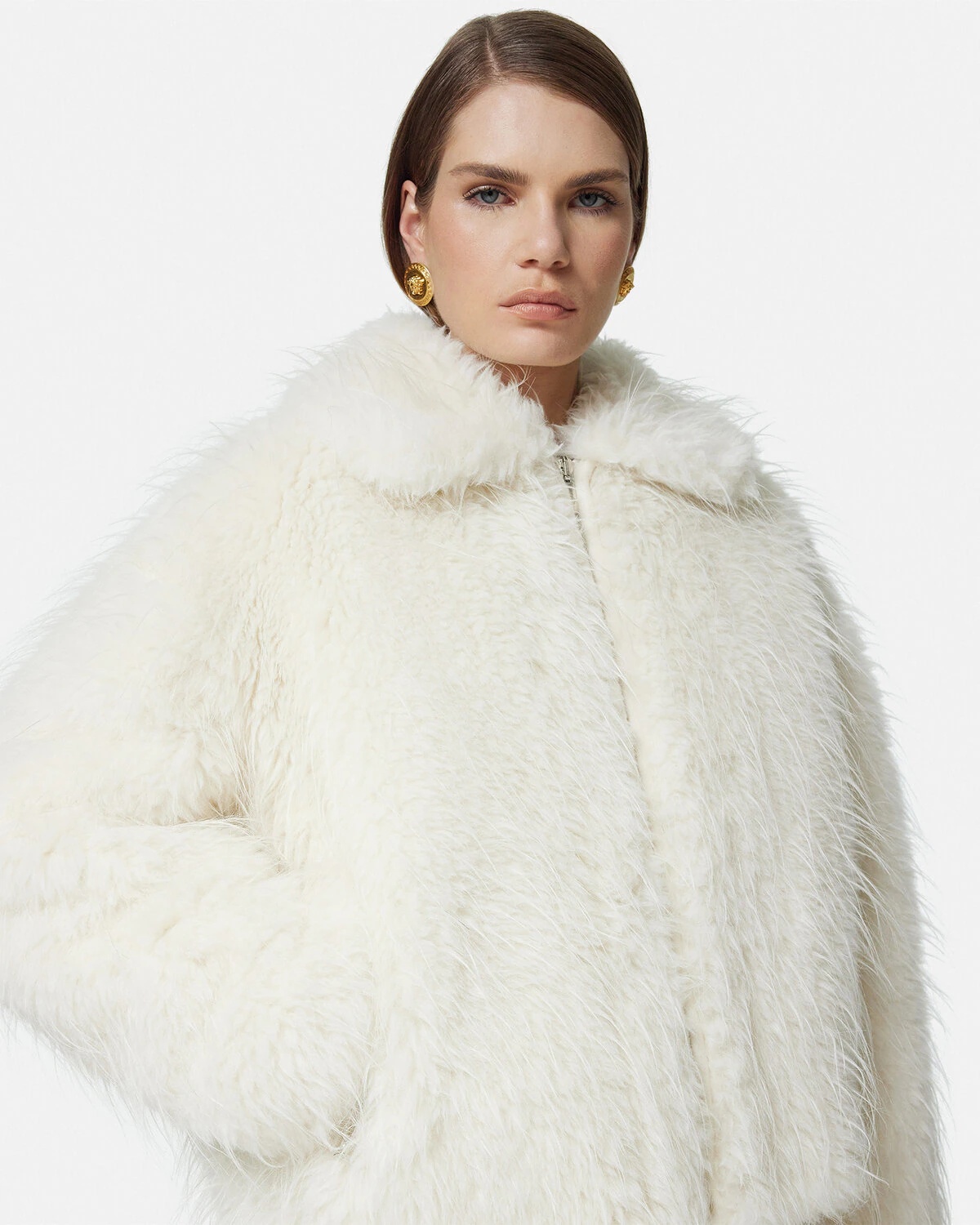 Alpaca-Wool Faux-Fur Bomber Jacket - 3
