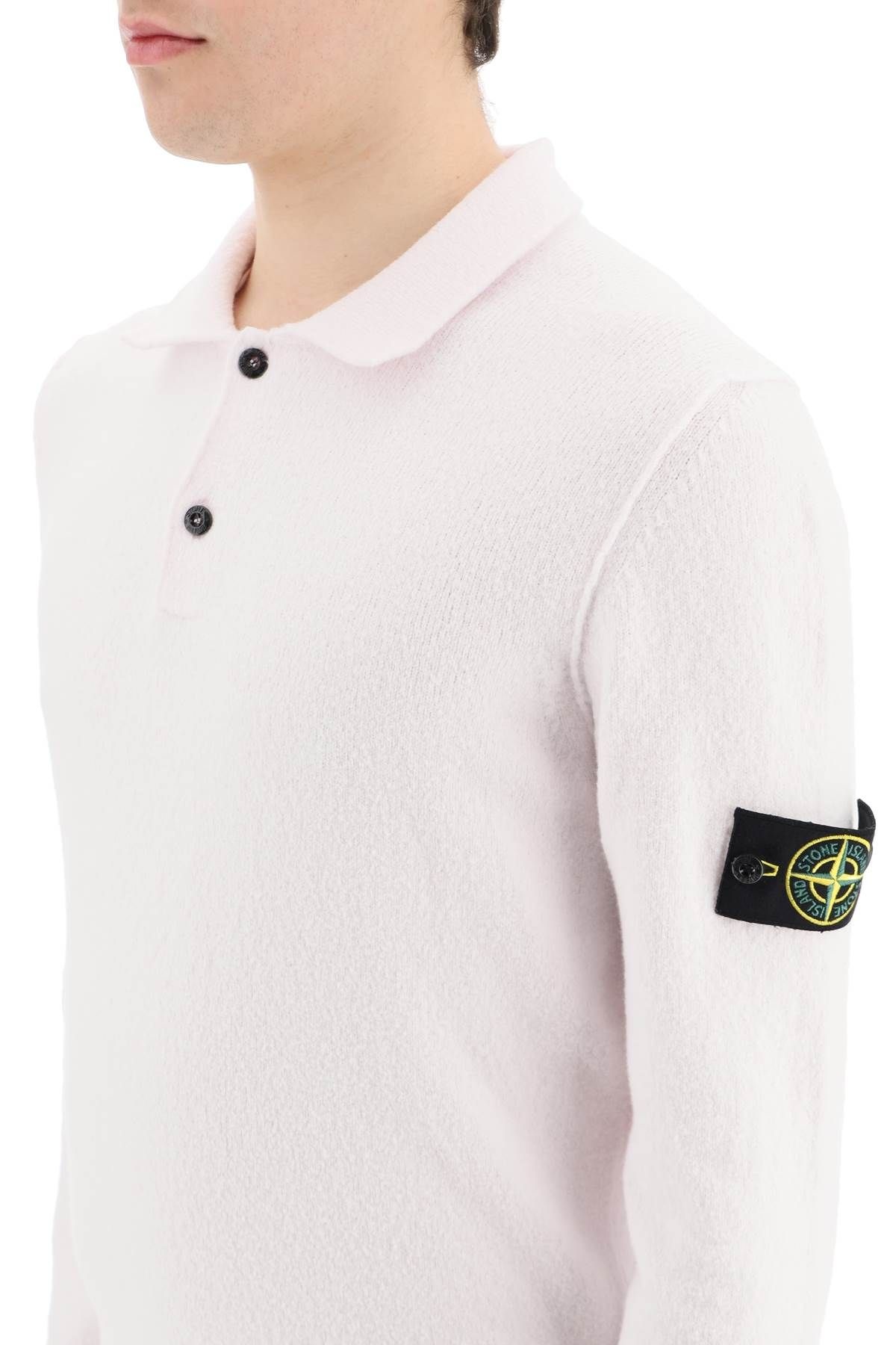 BRUSHED-EFFECT POLO SWEATER - 5