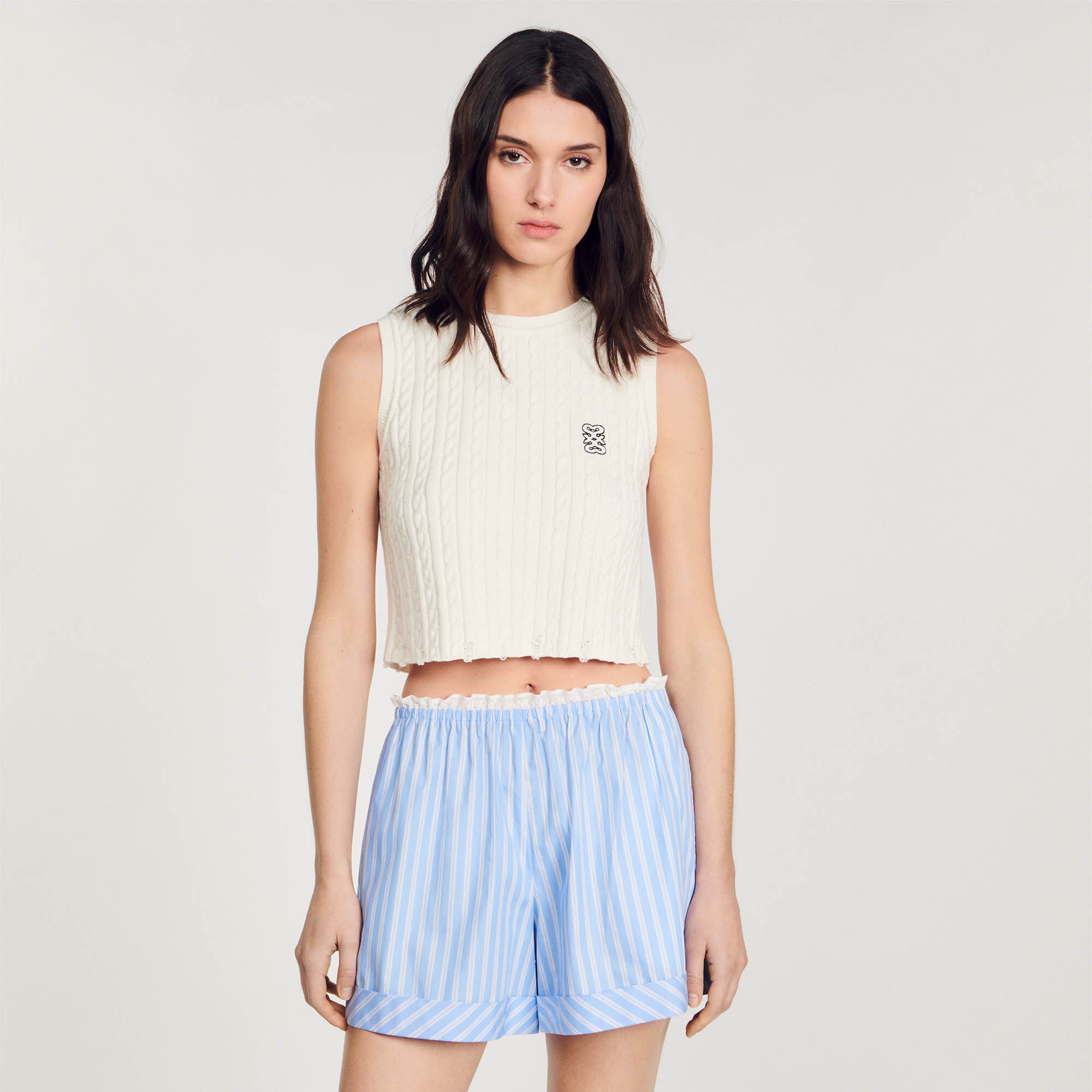 WIDE-LEG COTTON SHORTS - 5