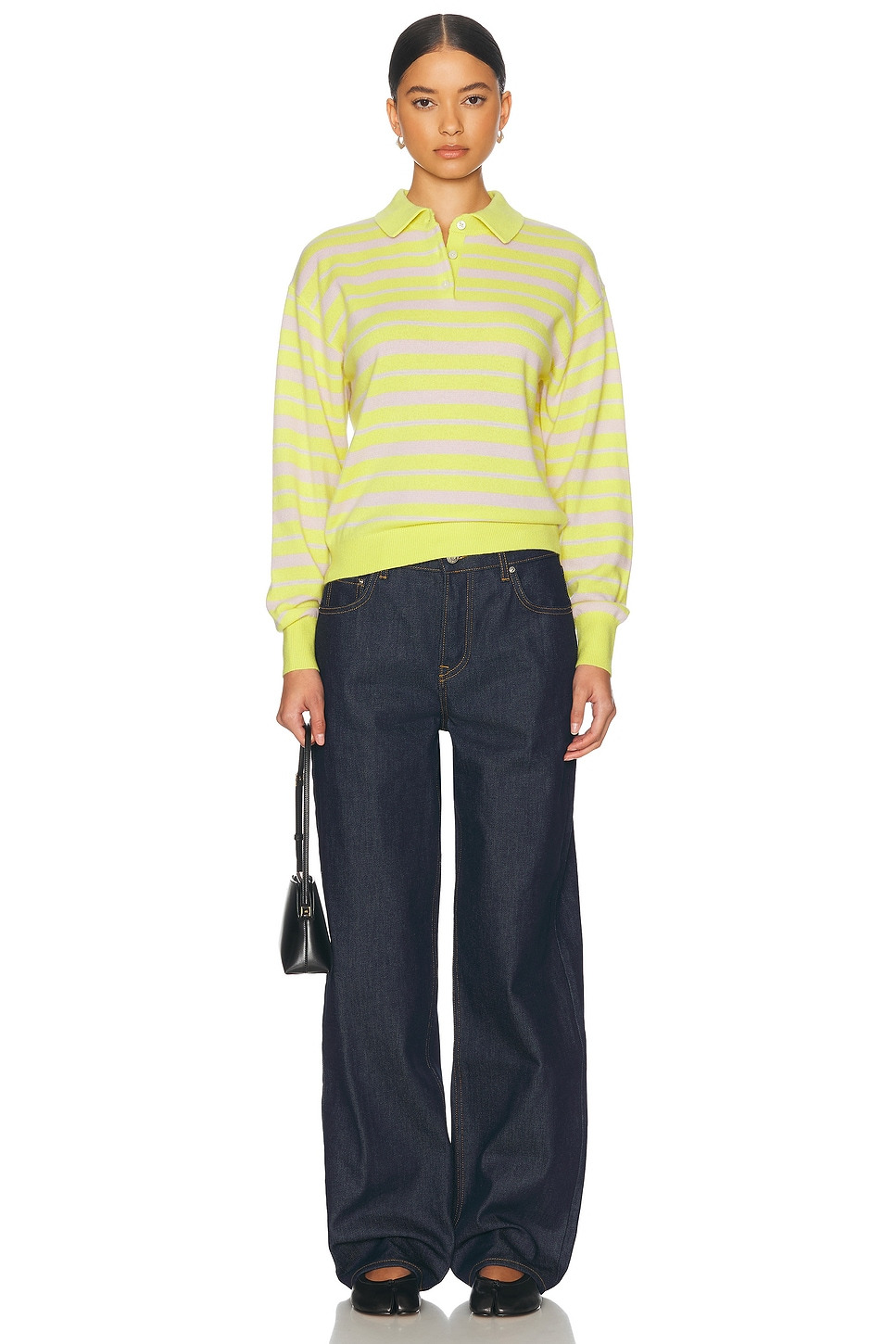Collegiate Stripe Polo Cashmere Sweater - 4