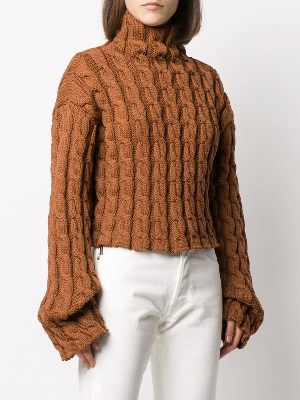 chunky cable-knit jumper - 3