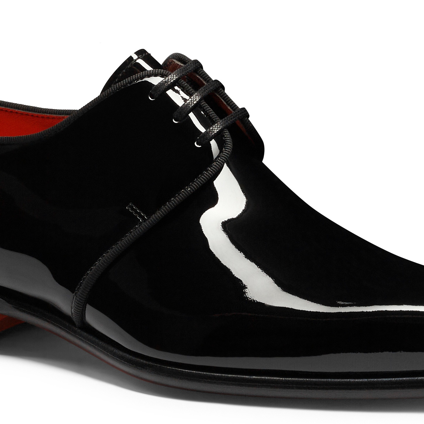 Men's black patent leather Derby shoe - 4