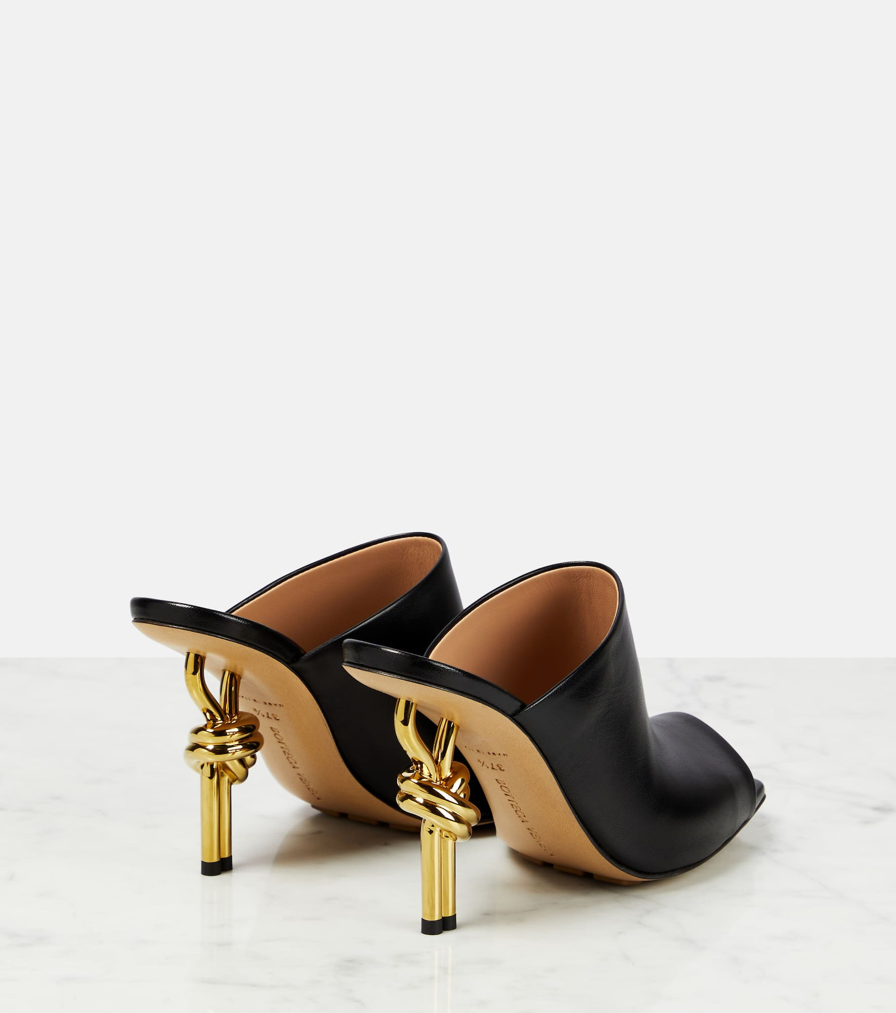 Knot leather mules - 3