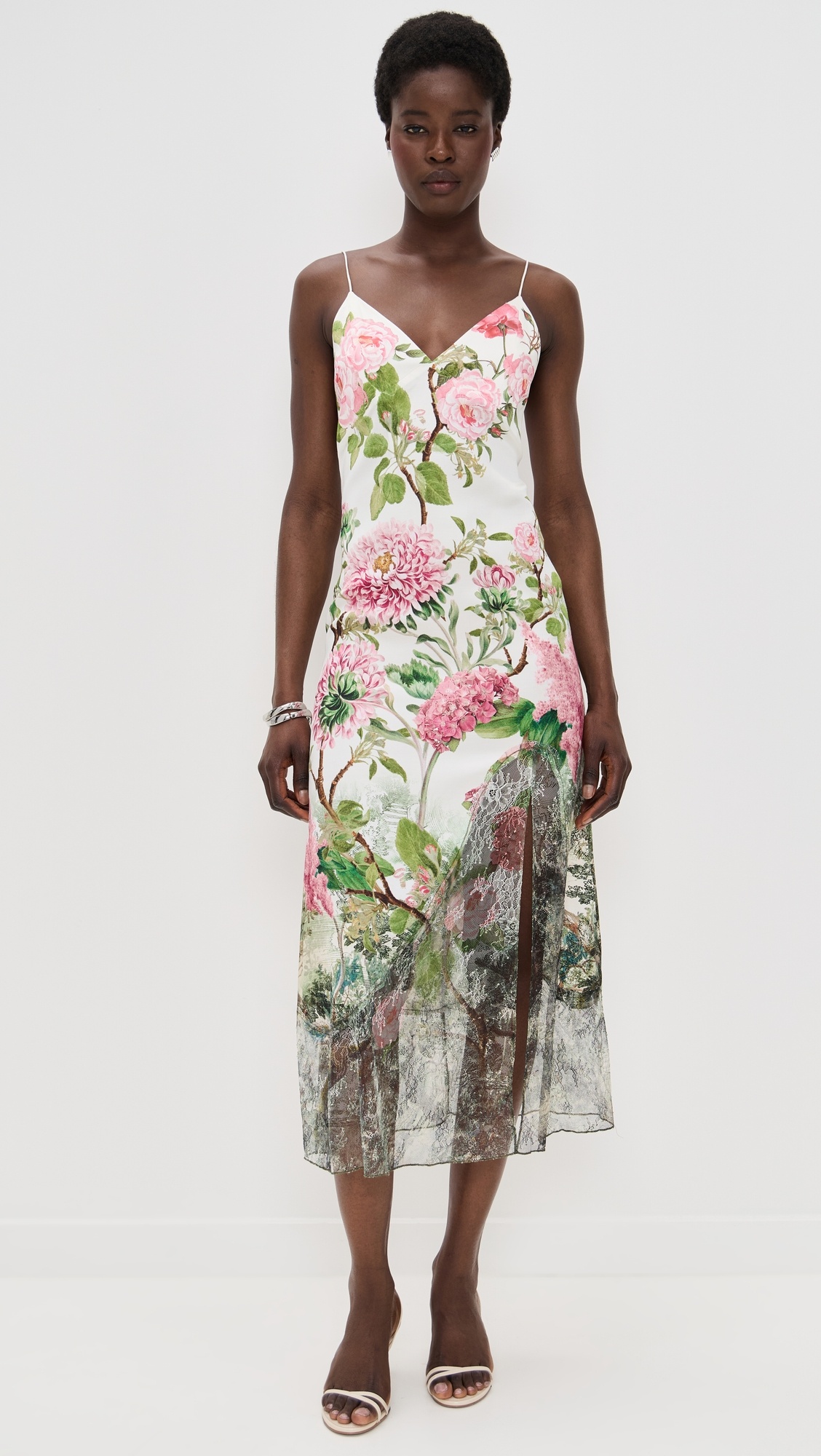 Julietta Cutaway Lace Slip Dress - 6