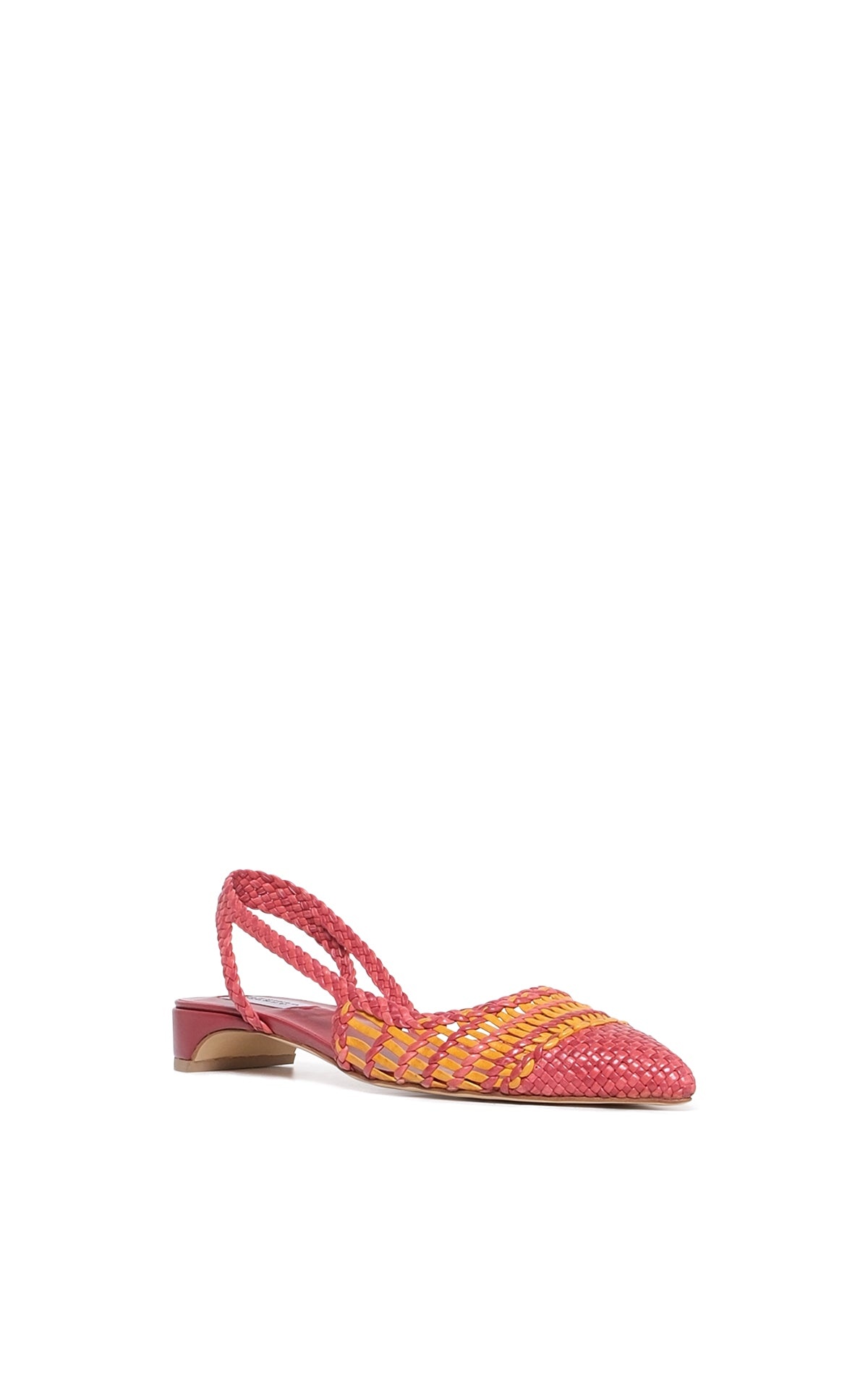 Perro Braided Slingback Shoe in Pink Multi Leather - 2