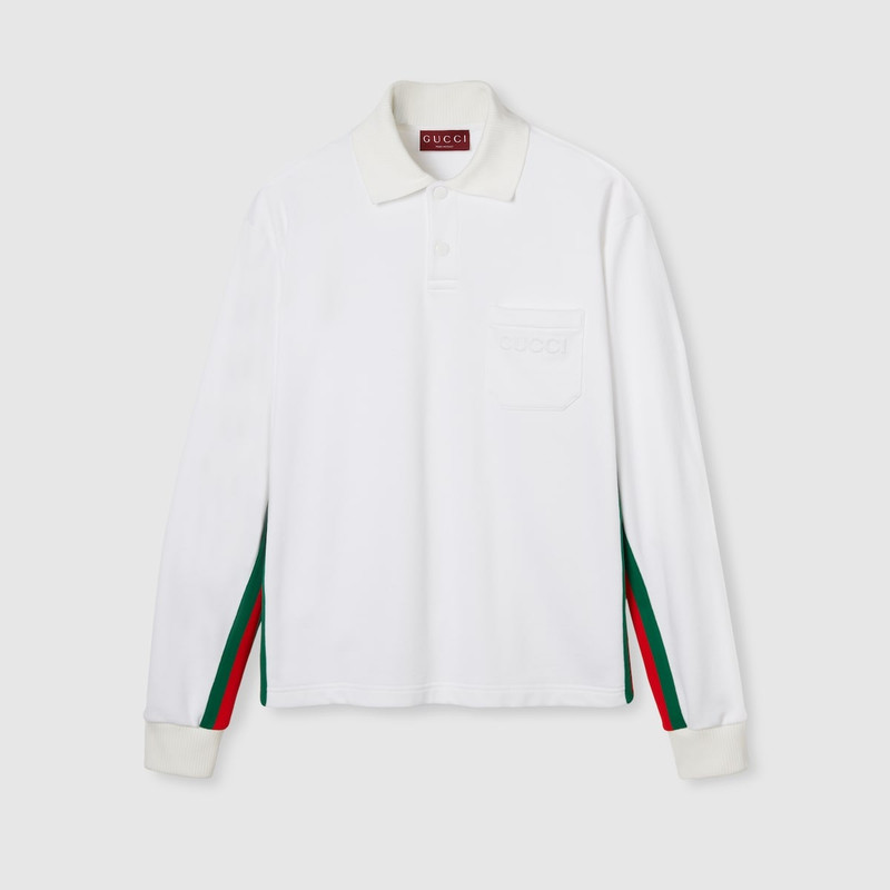 Nylon and cotton polo shirt with Web 1