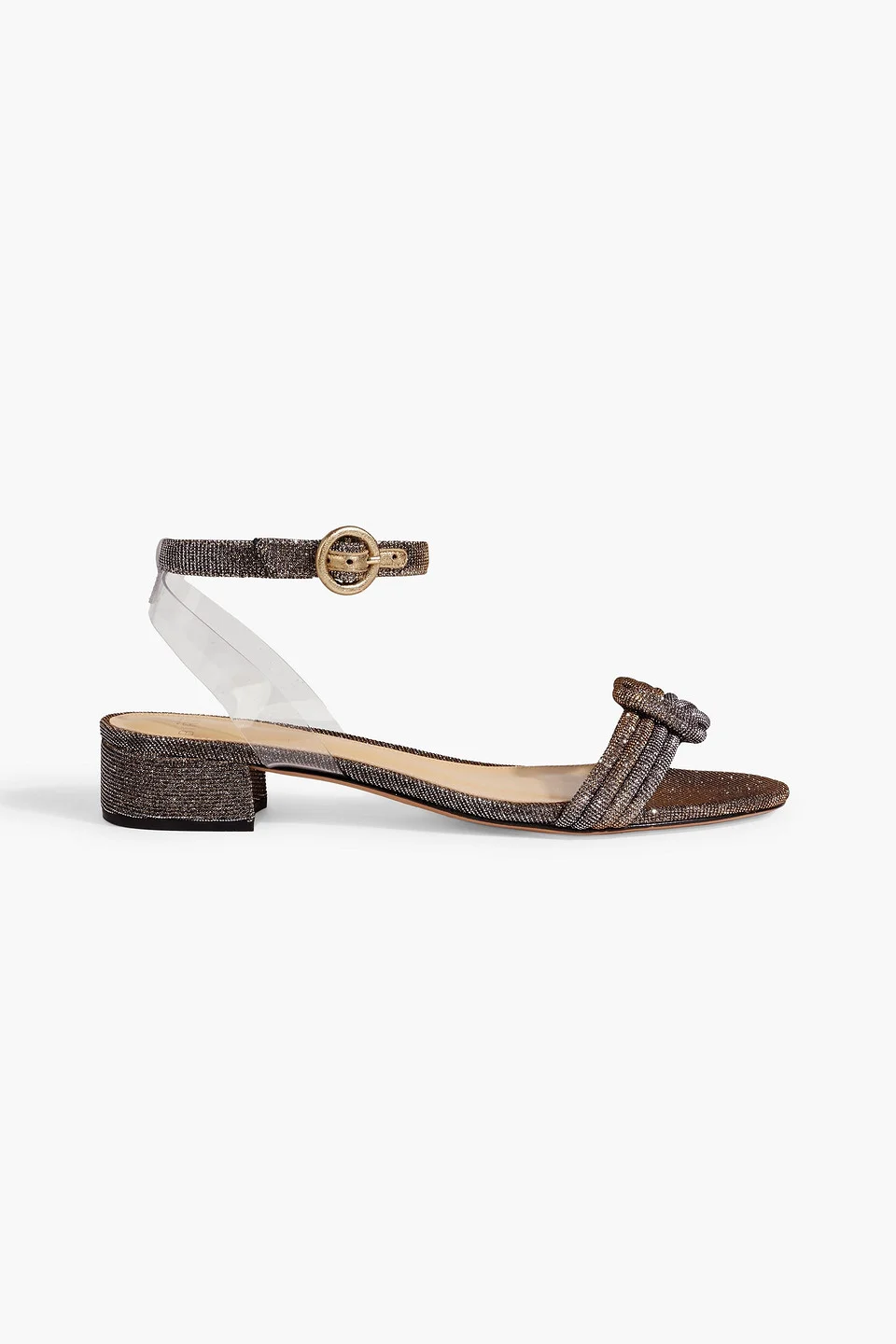 Vicky knotted lamé sandals - 1