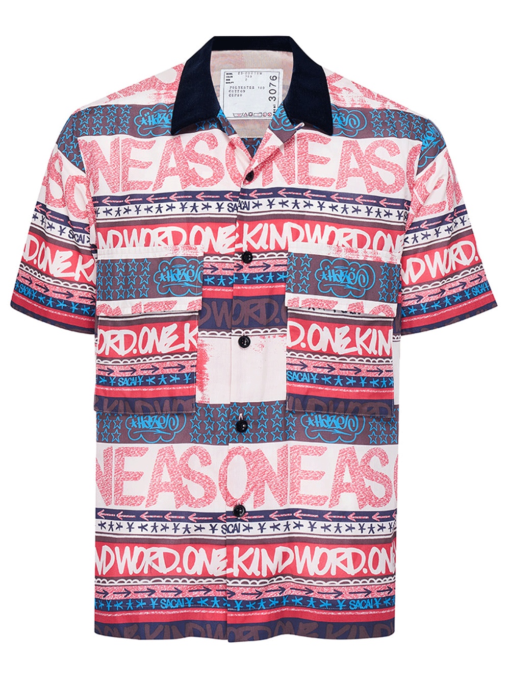sacai Eric Haze Stripe Print Shirt | club21 | REVERSIBLE