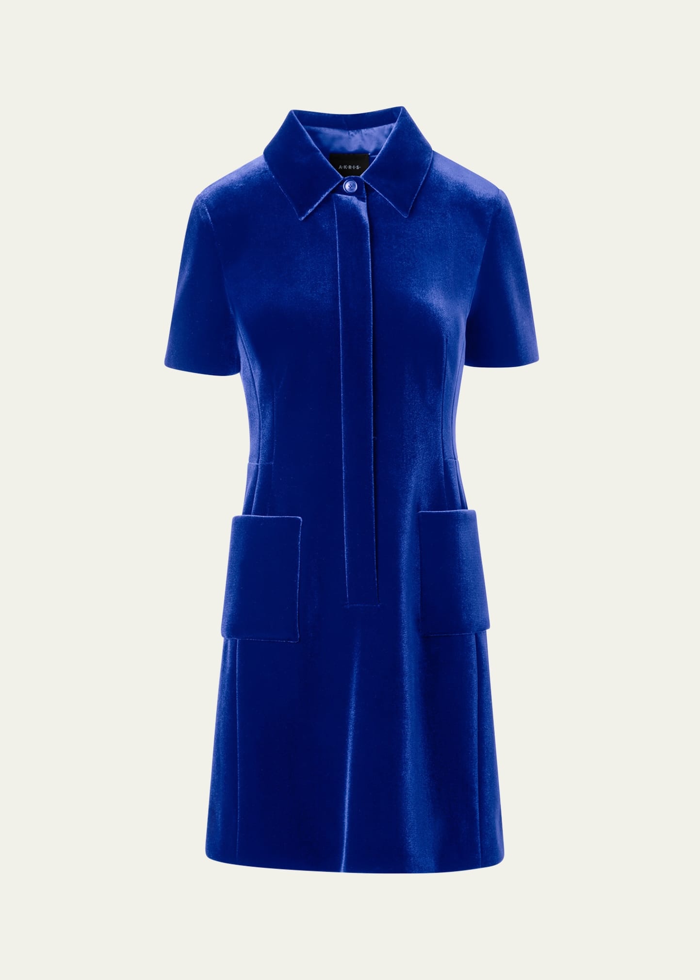 Velvet Patch Pocket Dress - 1