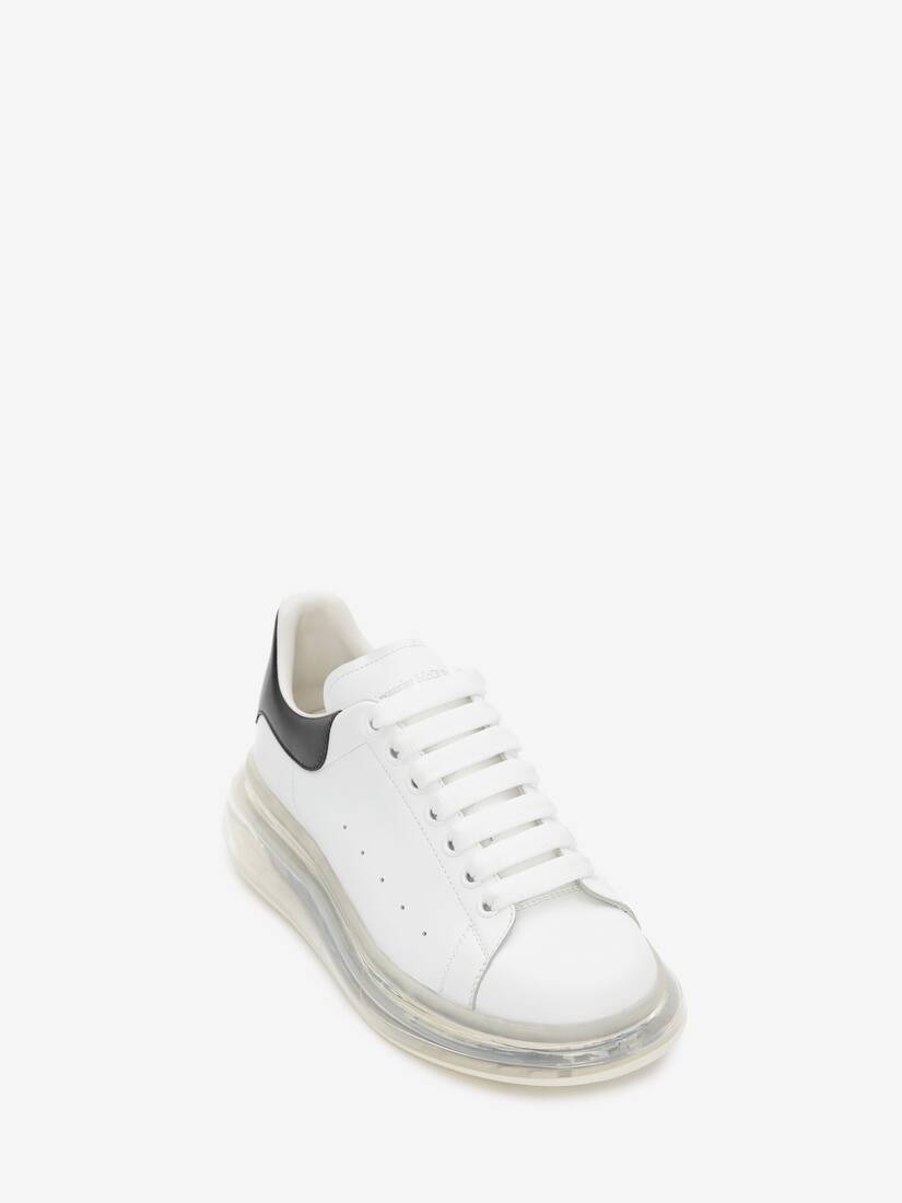Men's Oversized Transparent Sole Sneaker in White/black - 2