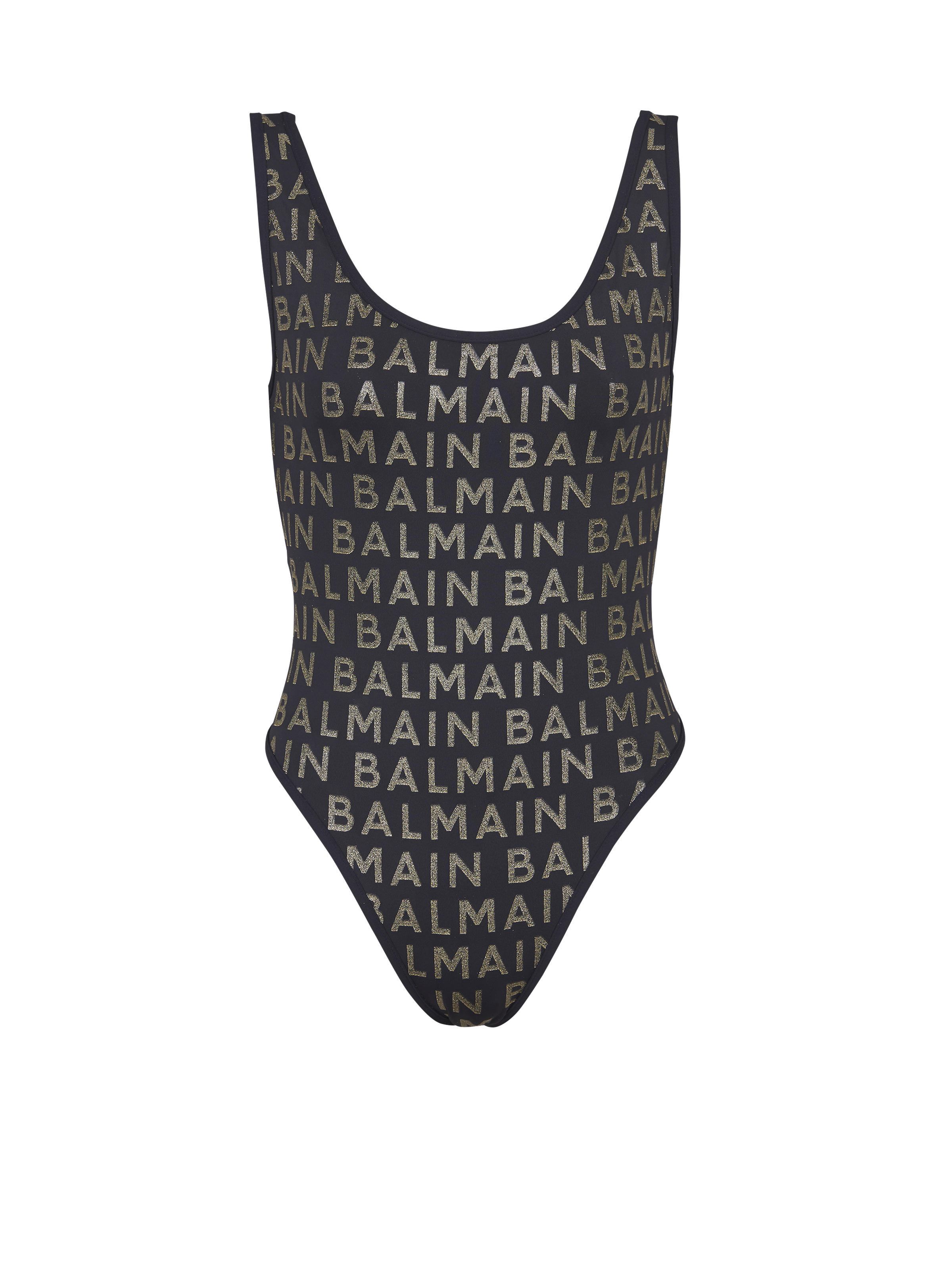 Swimsuit with Balmain logos - 1