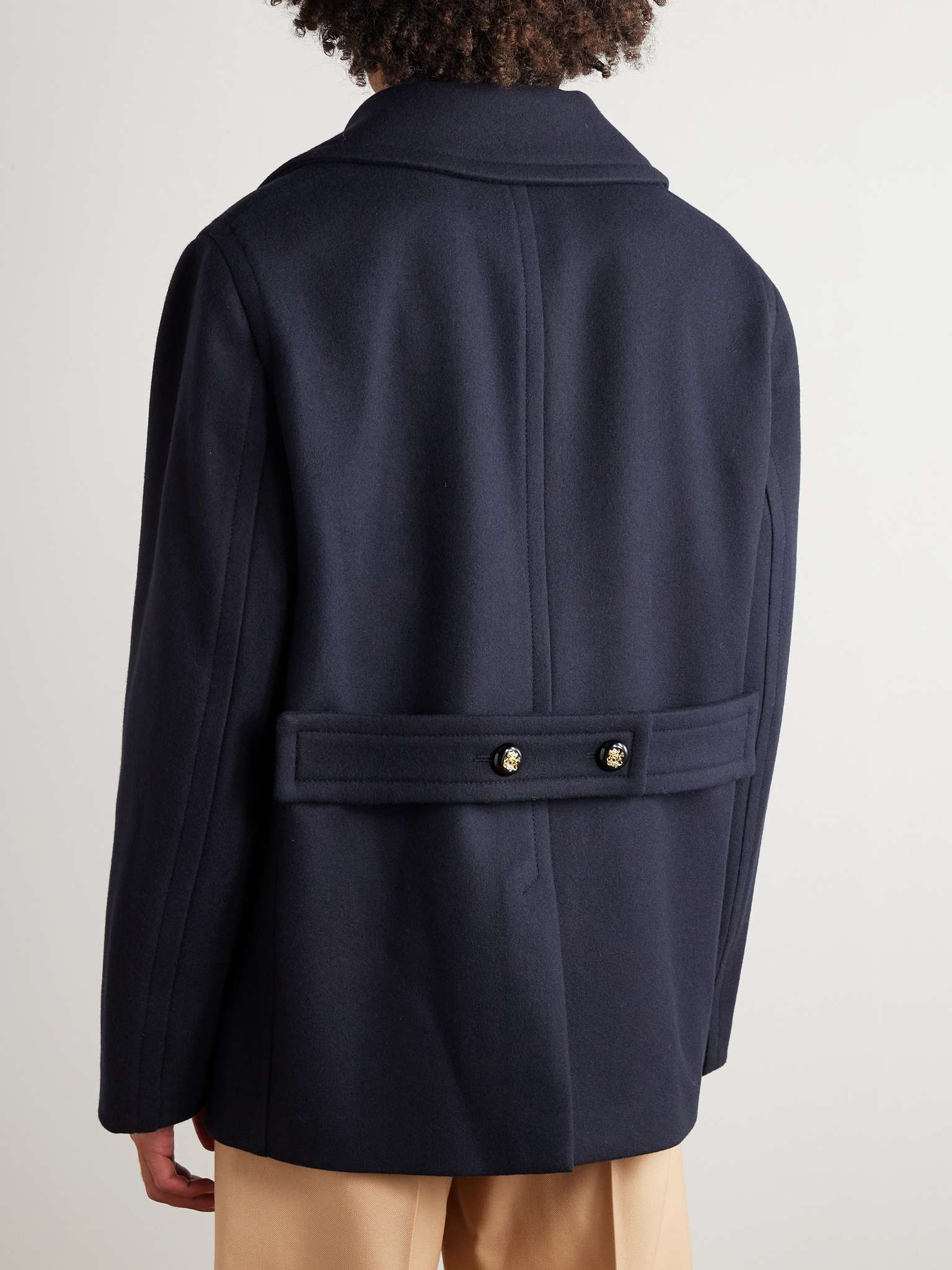 Double-Breasted Wool Peacoat - 3