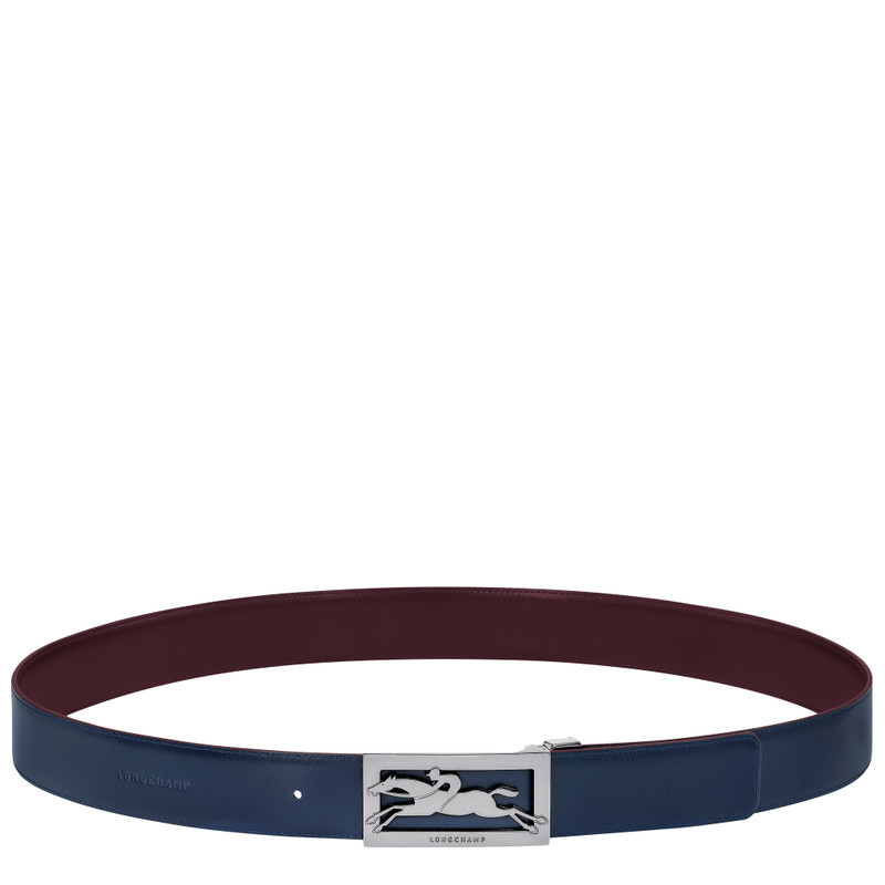 Delta Box Men's belt Navy/Burgundy - Leather 1