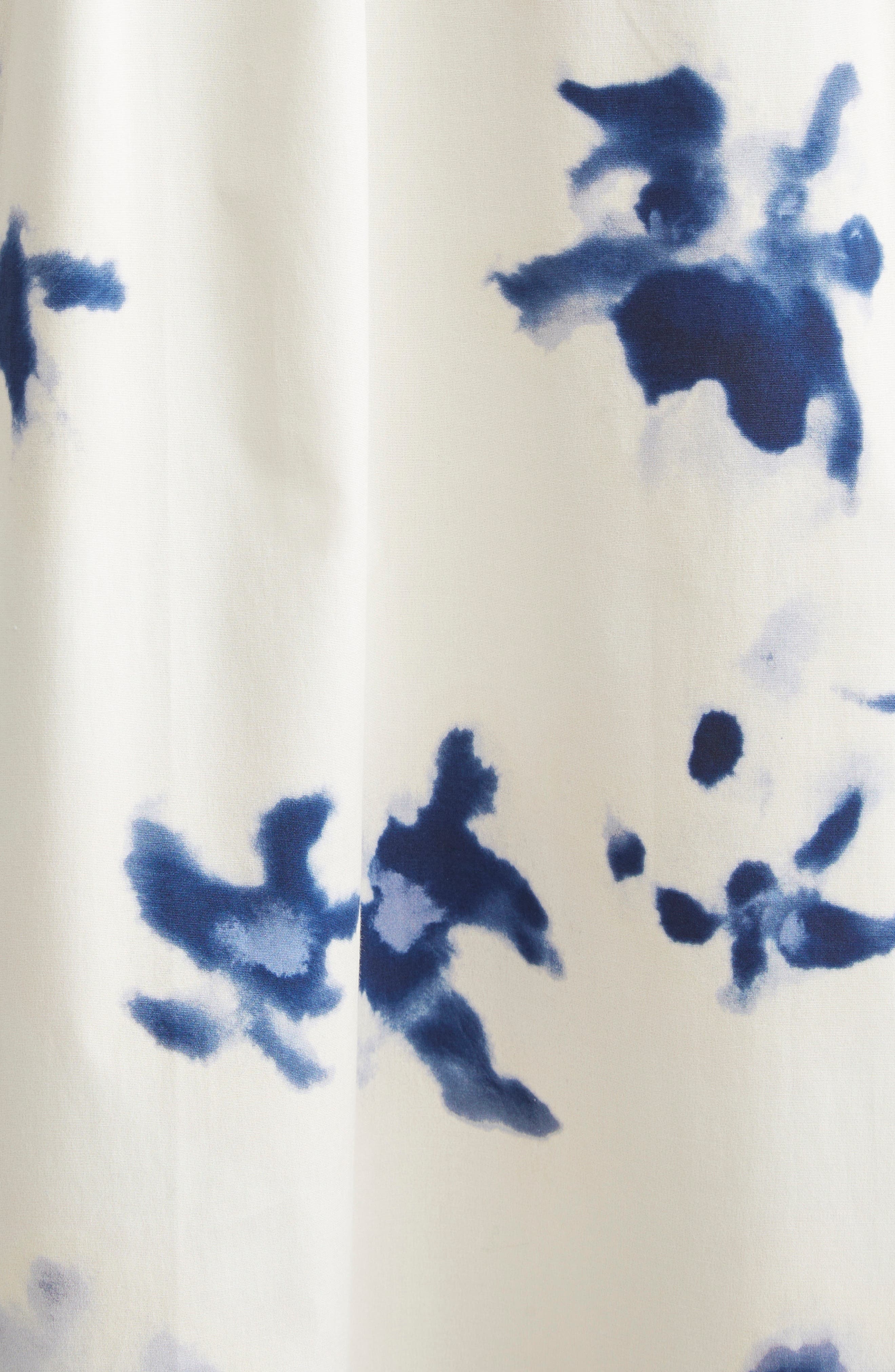 Altuzarra Lydia Floral Stretch Cotton Shirtdress in Berry Blue Flowers at Nordstrom - 6