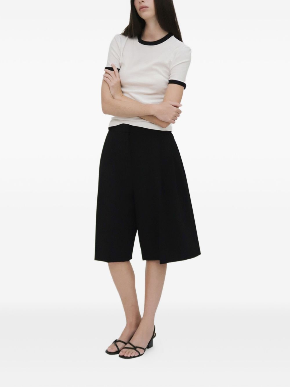 pleat-front shorts - 2