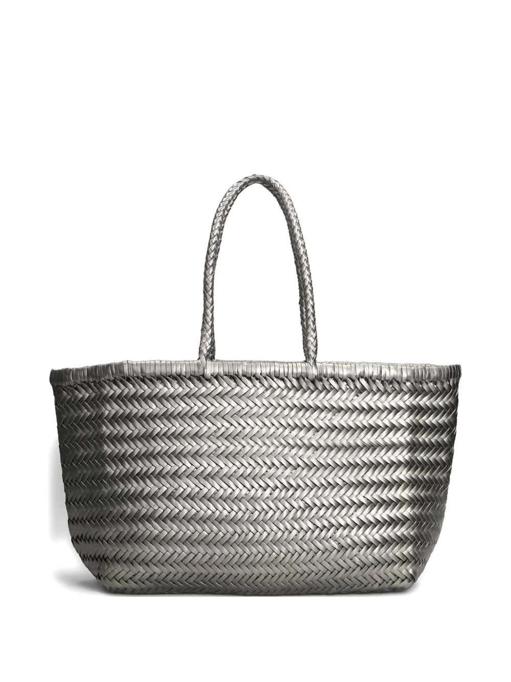 woven handle tote bag - 1