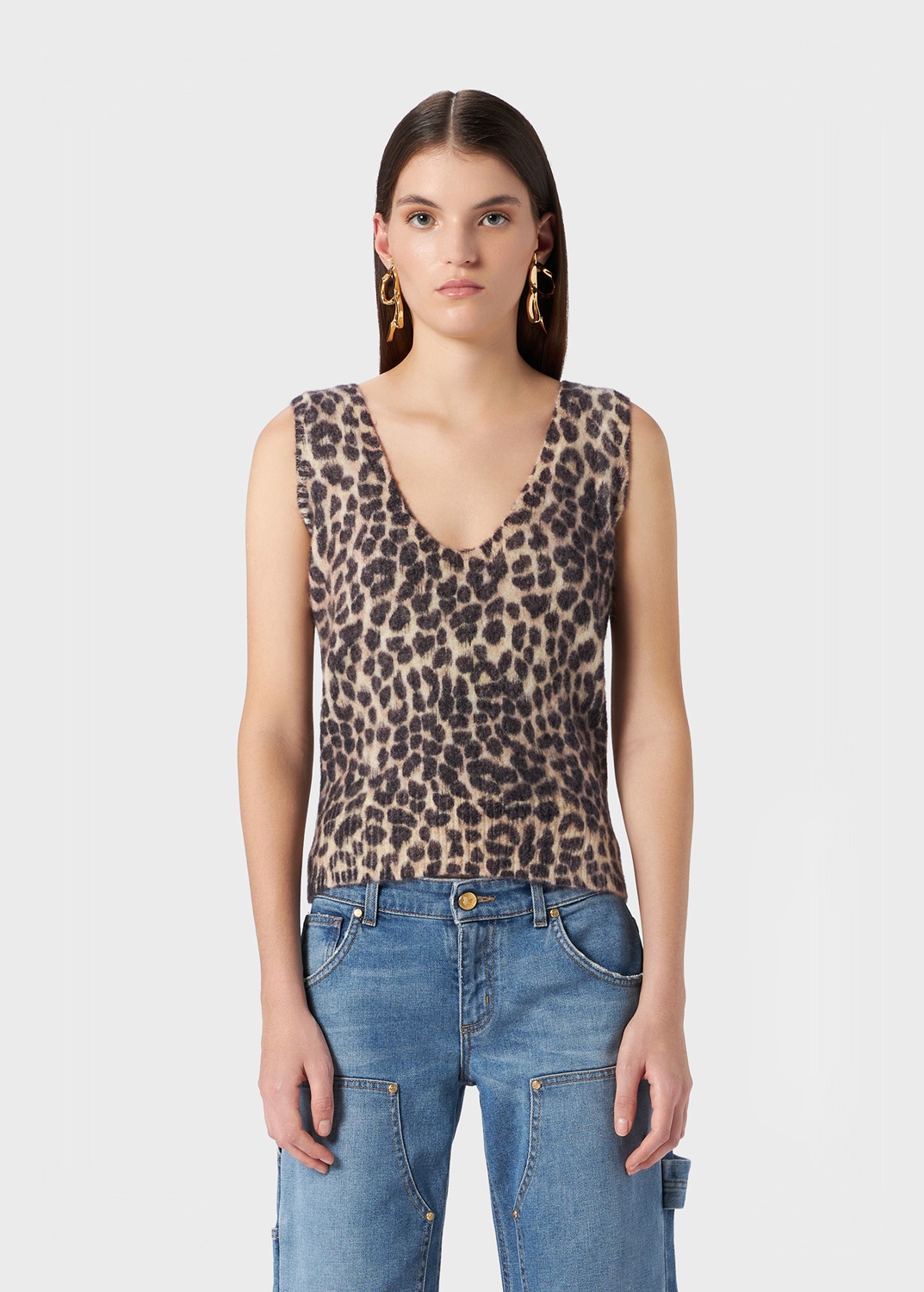 ALPACA BLEND TOP WITH LEO PRINT - 3