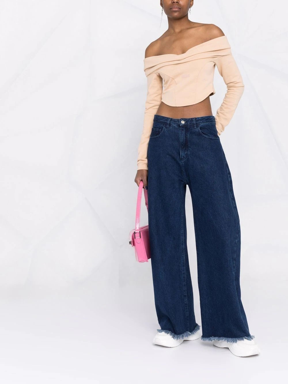Couture logo-print off-shoulder sweatshirt - 2