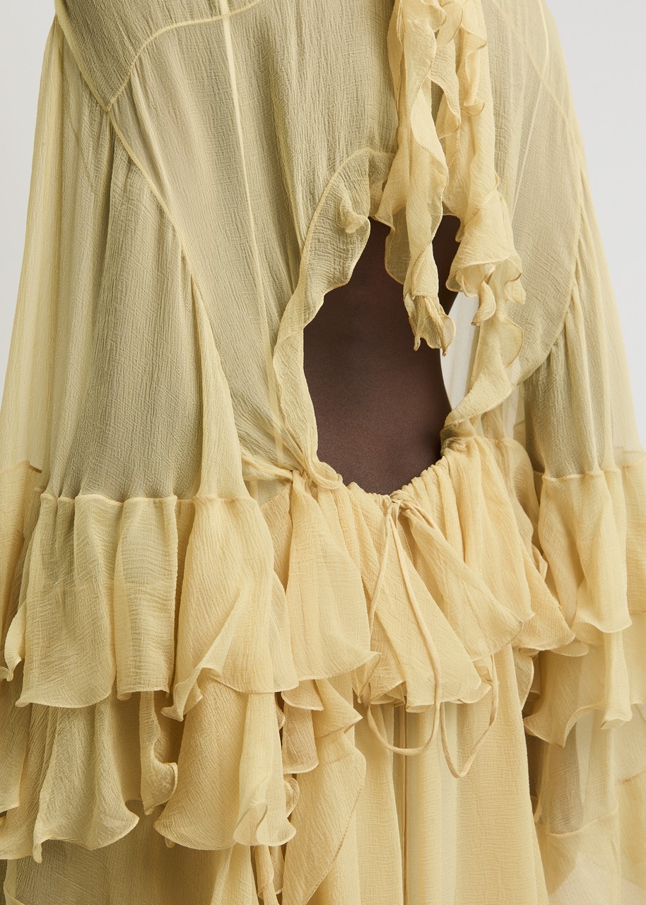 Chloe Ruffled Silk-georgette Mini Dress - 5