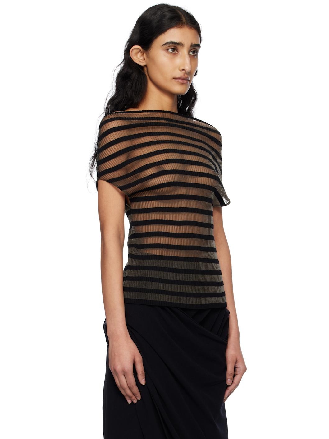Black 'The Marinière' Striped Top - 2