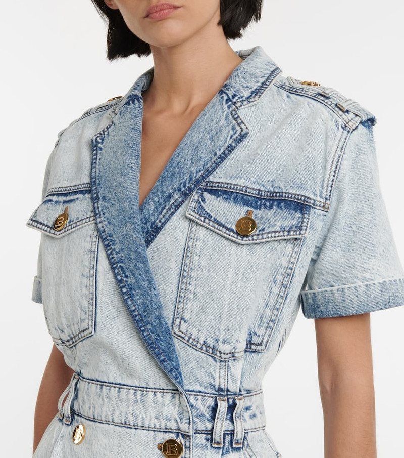 Wrap denim minidress 4
