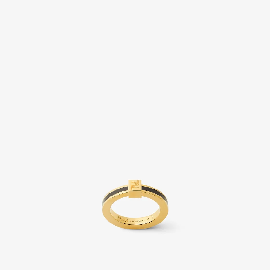 Forever Fendi ring Gold-colored and black metal ring - 1