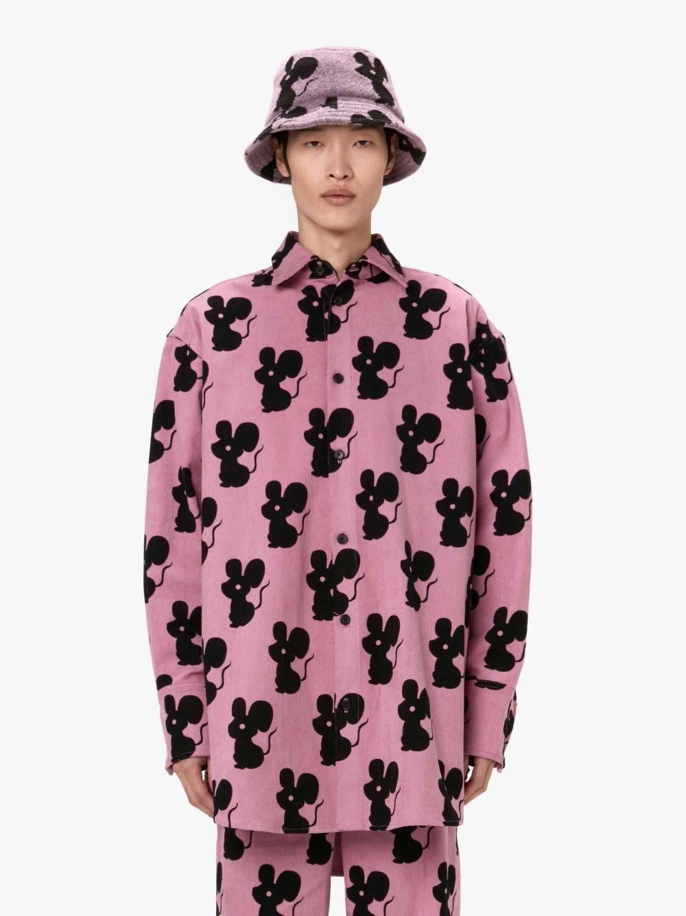 ALL OVER MOUSE OVERSIZED CORDUROY SHIRT - 2