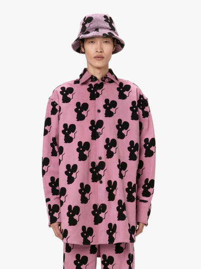 JW Anderson ALL OVER MOUSE OVERSIZED CORDUROY SHIRT outlook