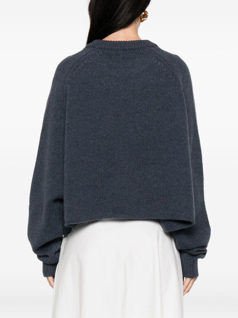round-neck cropped sweater - 4