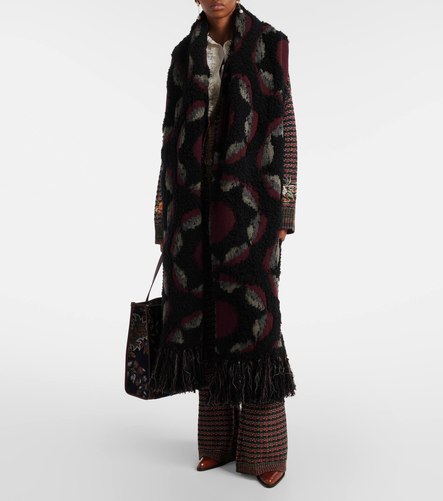Printed wool-blend scarf - 2