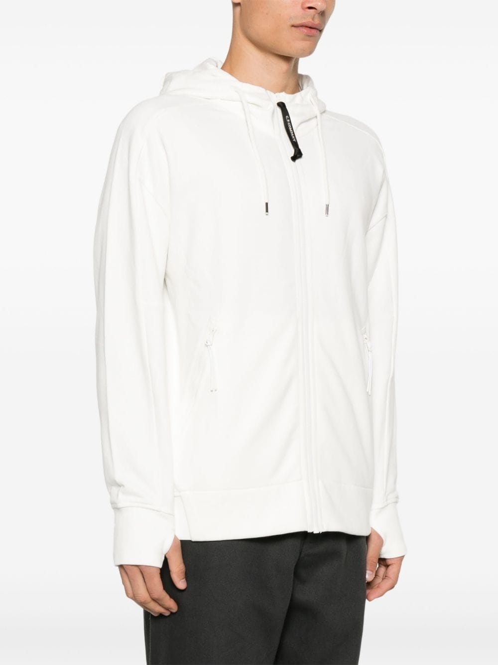 Goggles-detail zip-up hoodie - 3