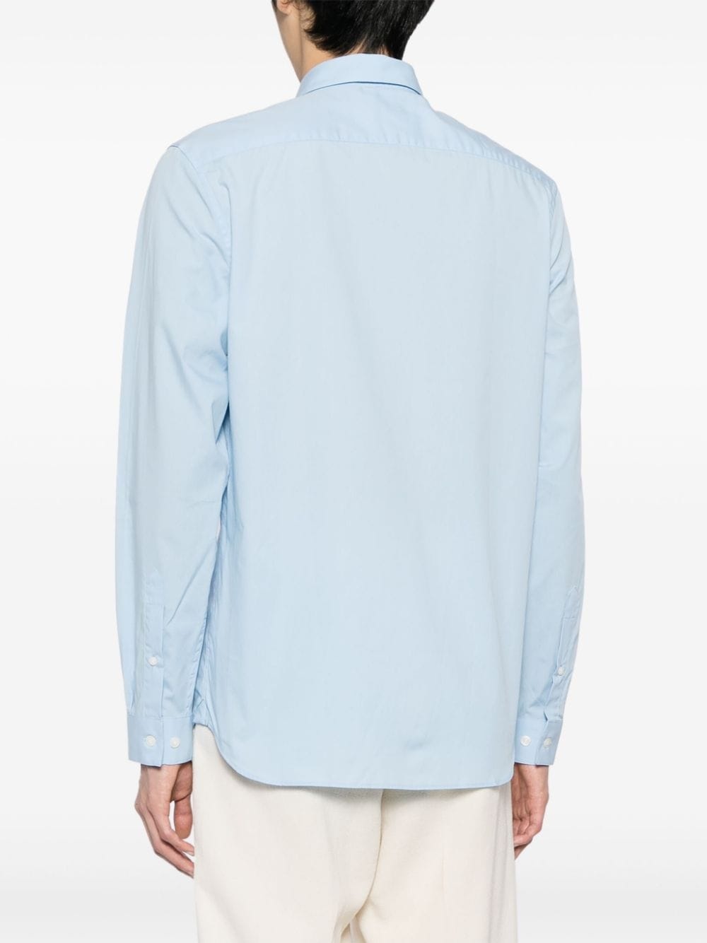 logo-embroidered cotton-poplin shirt - 4