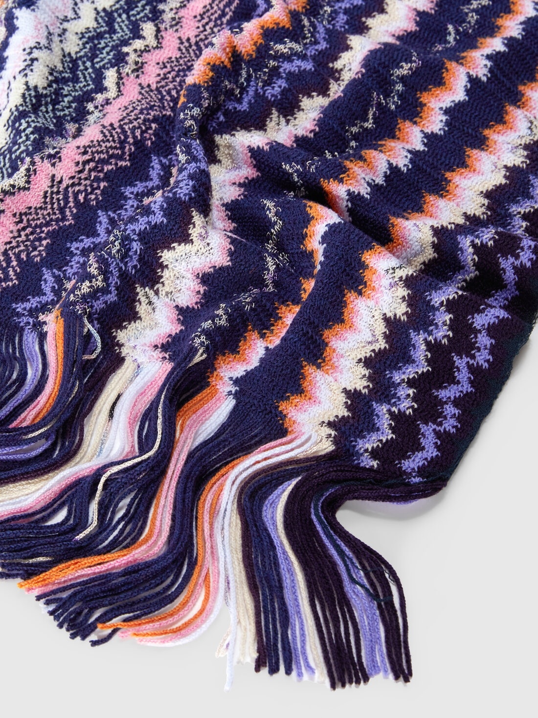 Wool and viscose scarf with fringes - 2