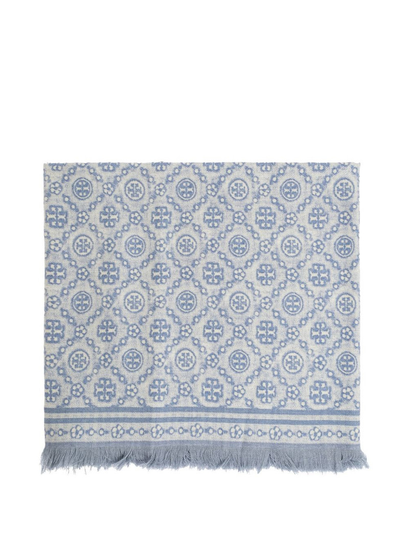 T-monogram fringed scarf 1