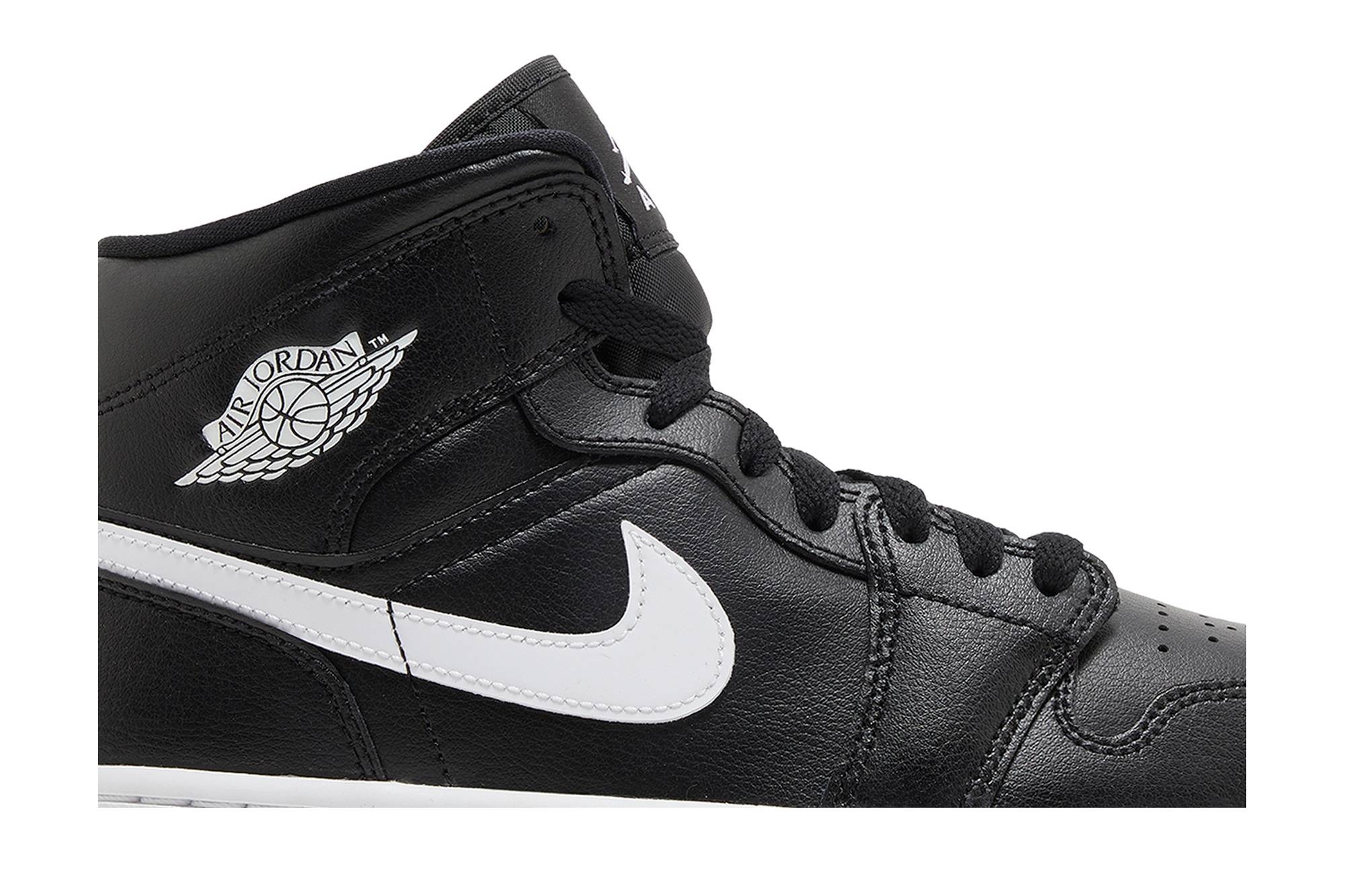 Wmns Air Jordan 1 Mid 'Black White' - 2