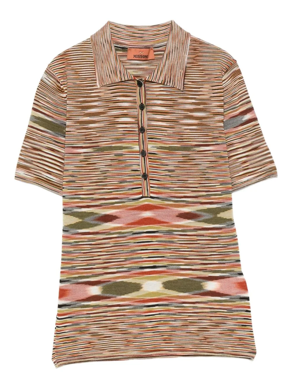 striped polo shirt - 1