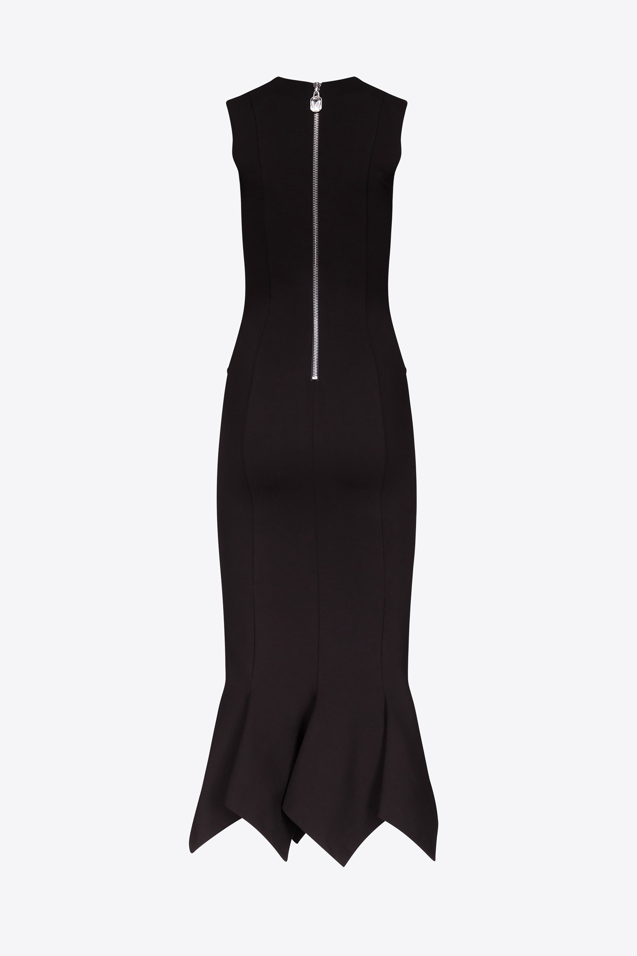HANDKERCHIEF ZIPPER MIDI DRESS - 2
