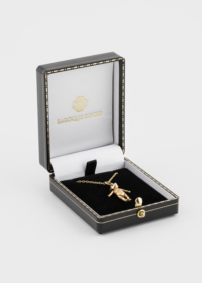 'Artfully Articulated Mouse' Vintage Gold Necklace by Baroque Rocks 4