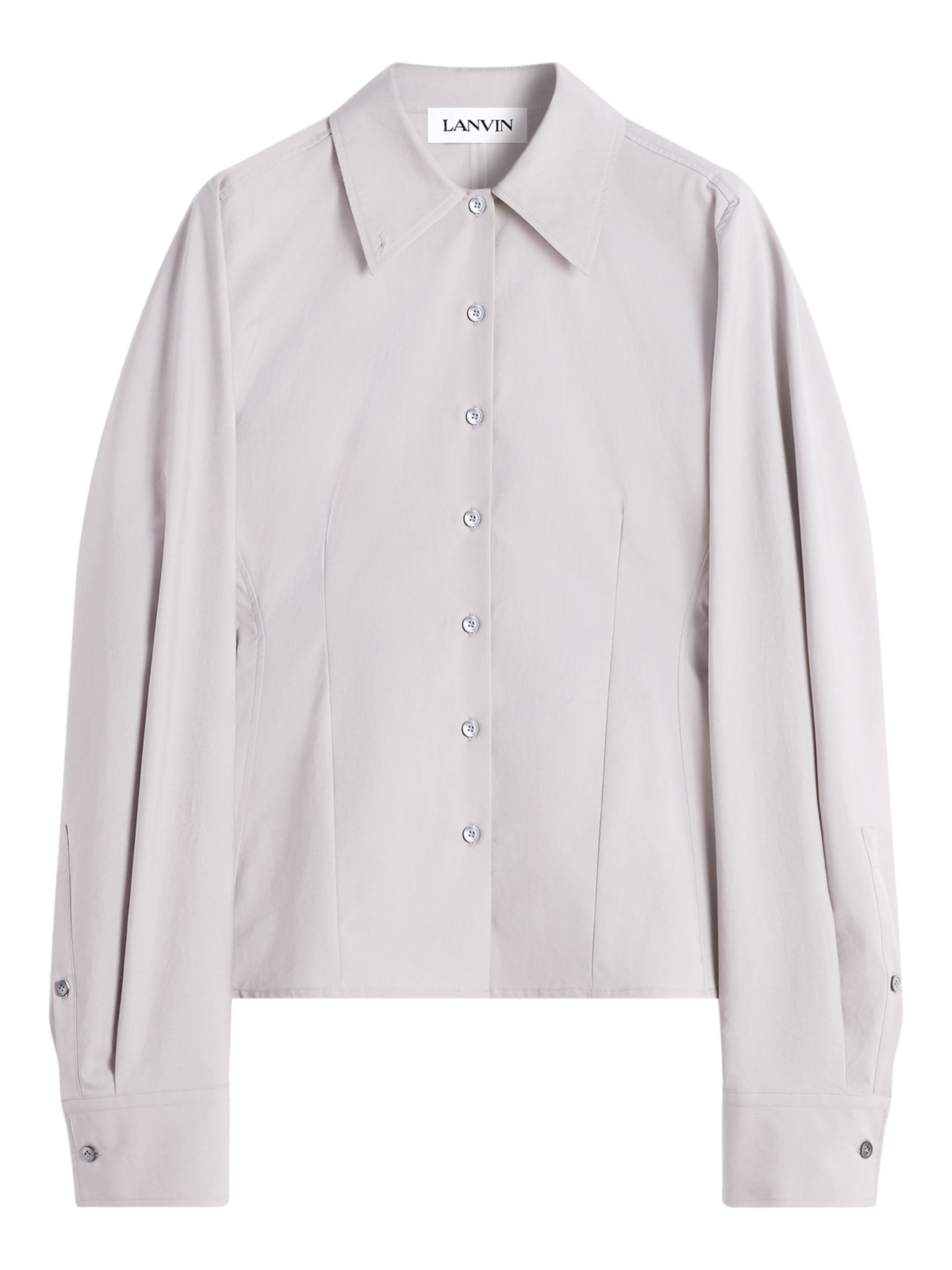 Lanvin Tailored Cotton Shirt in Mink at Nordstrom - 2