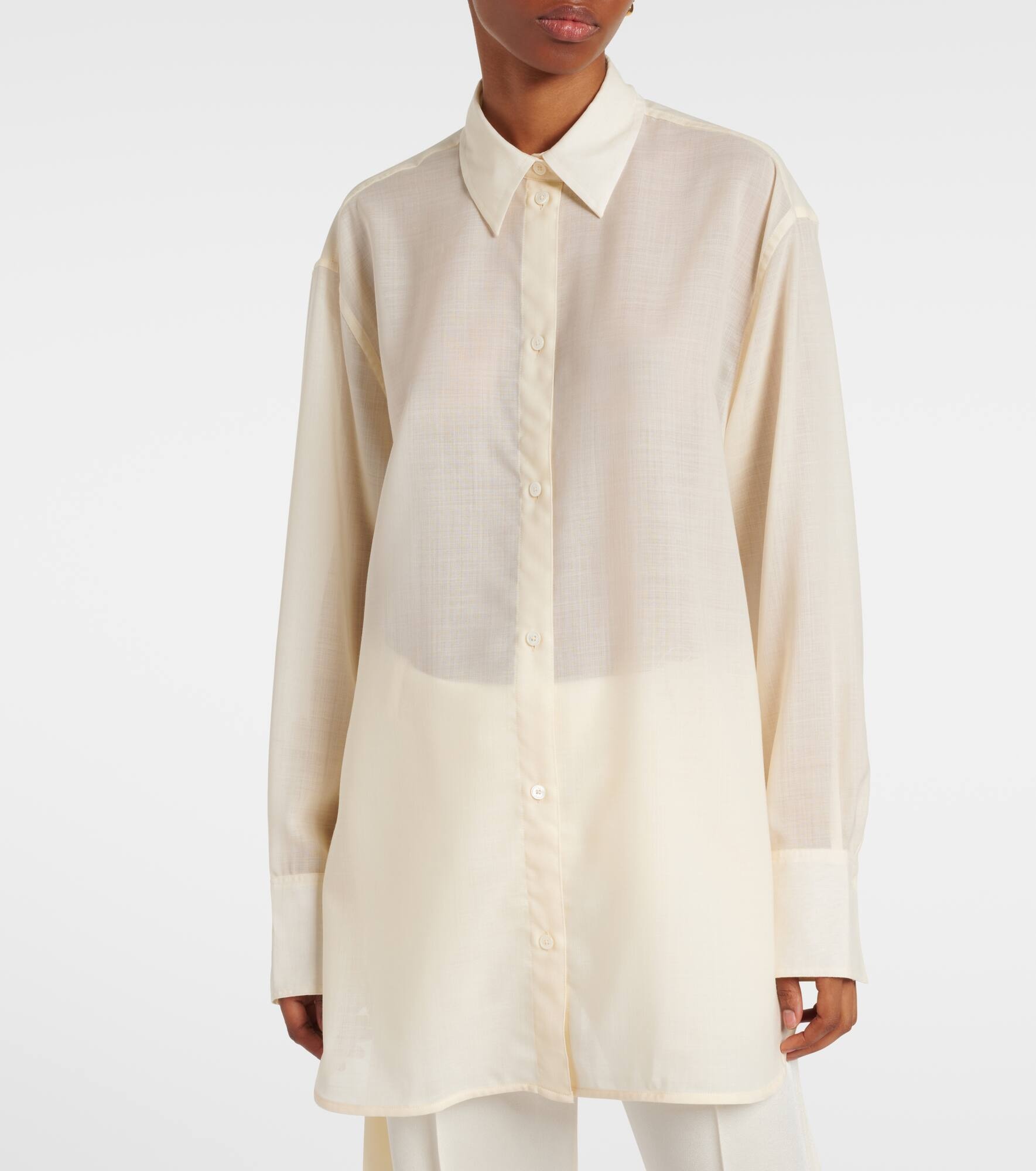 Sheer wool shirt - 4