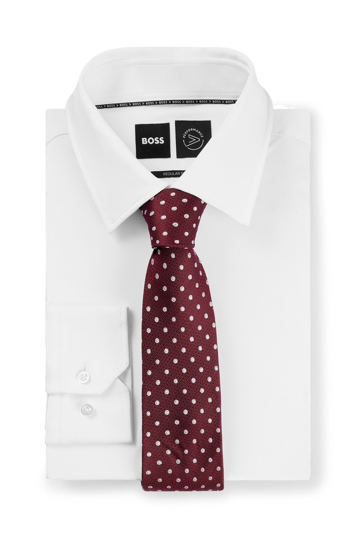 SILK-JACQUARD TIE WITH MICRO PATTERN - 3